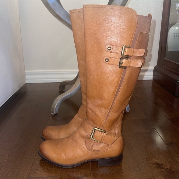 Naturalizer Jessie Tall Leather Buckle Equestrian Riding Boots - Picture 7 of 16